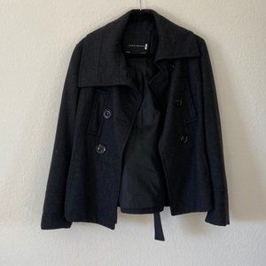 Zara Basics - Short Grey Wool Pea coat